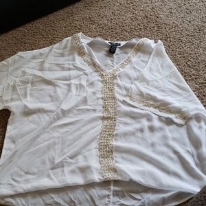 Lane Bryant sheer open sleeve top